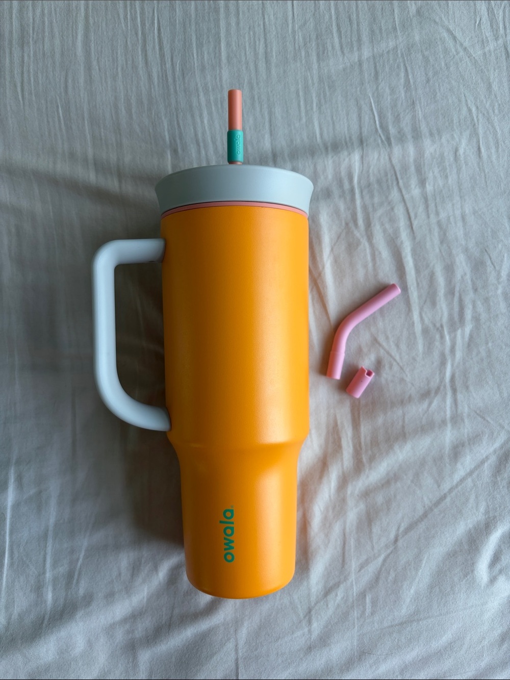 Owala Orange and Grey Tumbler Cup
